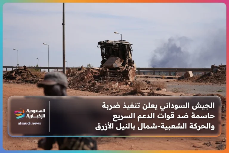 الجيش السوداني يعلن تنفيذ ضربة حاسمة ضد قوات الدعم السريع والحركة الشعبية-شمال بالنيل الأزرق