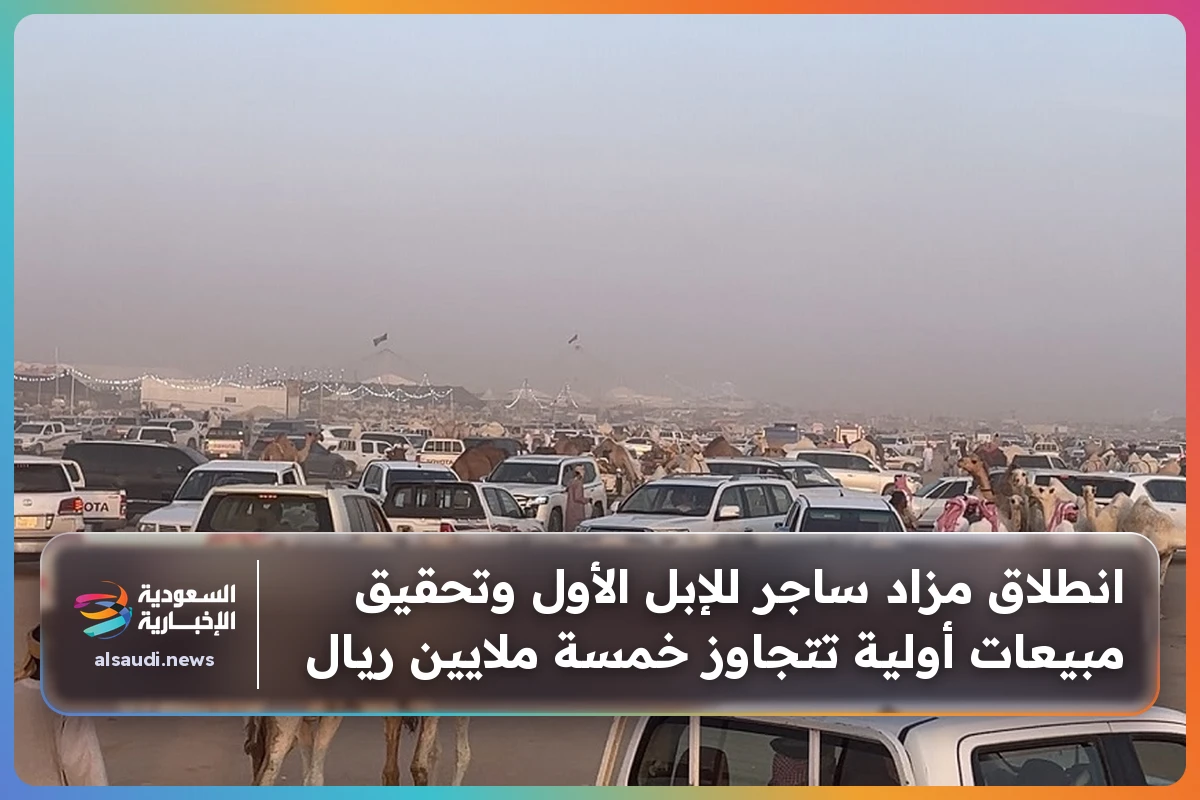 انطلاق مزاد ساجر للإبل الأول وتحقيق مبيعات أولية تتجاوز خمسة ملايين ريال
